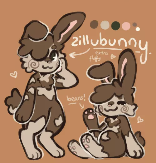 finally made a ref sheet for my fursona!! bunymode :3