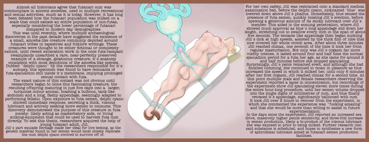 Futanari milking experiment (art by hirumono) [futa] [milking] [documentary] [cum]