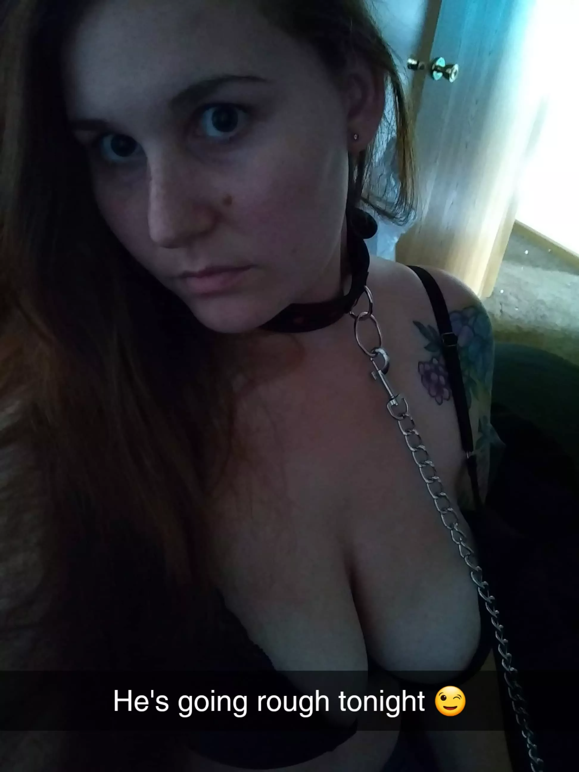 Girlfriend got a collar for her fuck buddy to use tonight, she said he might even bring a friend over so they can both use her 🥵 she's so excited and I'm stuck in chastity