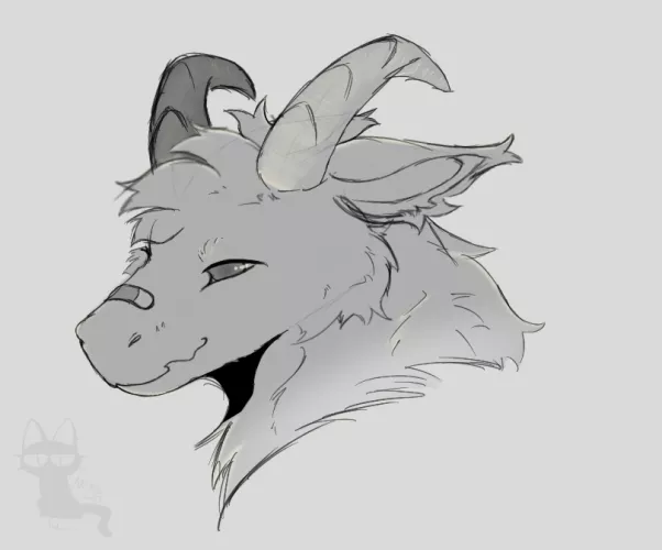 headshot sketch commission for someone on twitter, love working with fluff dergs