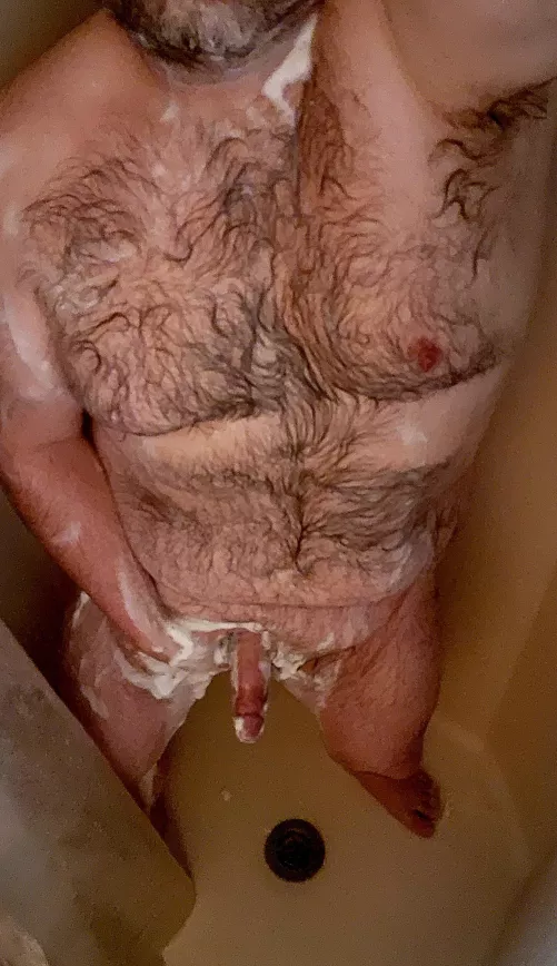 Nothing like getting clean after a hard day at work.