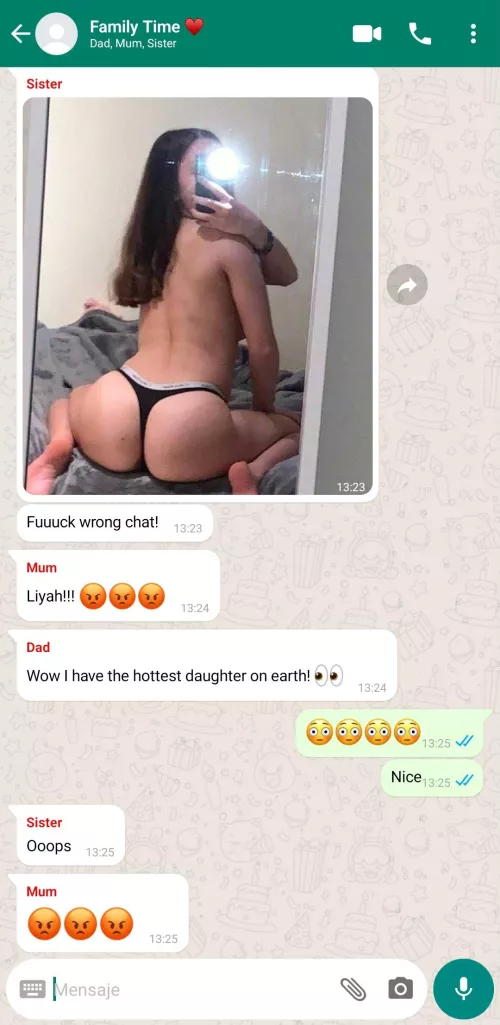 POV your sister sent this to your family group 😳