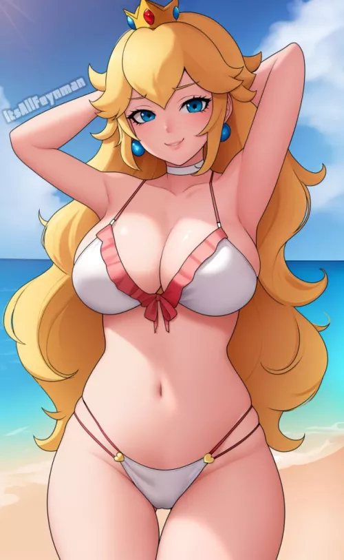 Princess Peach in a sexy bikini