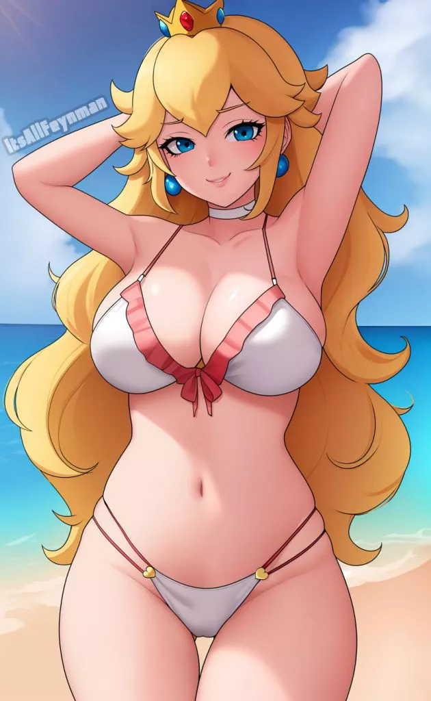 Princess Peach in a sexy bikini