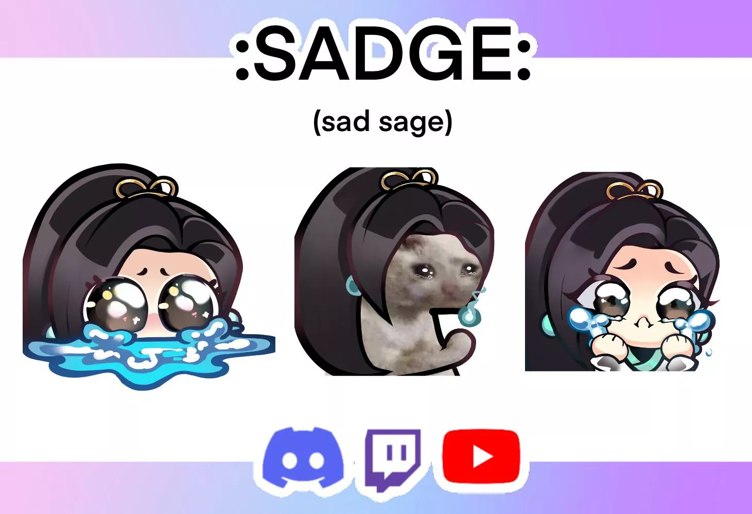 Sage Valorant emotes I made for Twitch streamers!