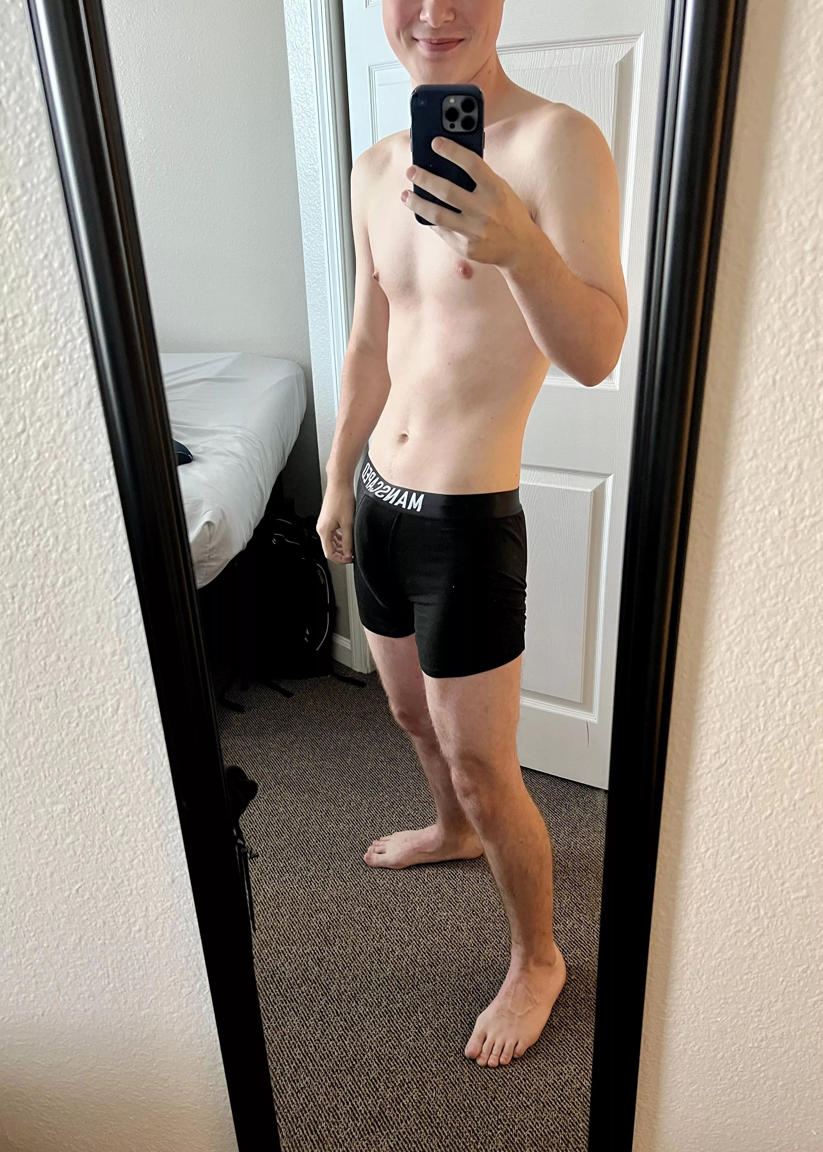 Showing off my college bulge
