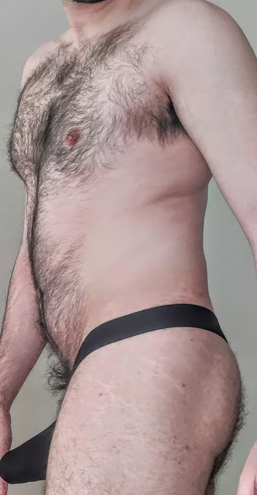 Sweaty bulge and ass