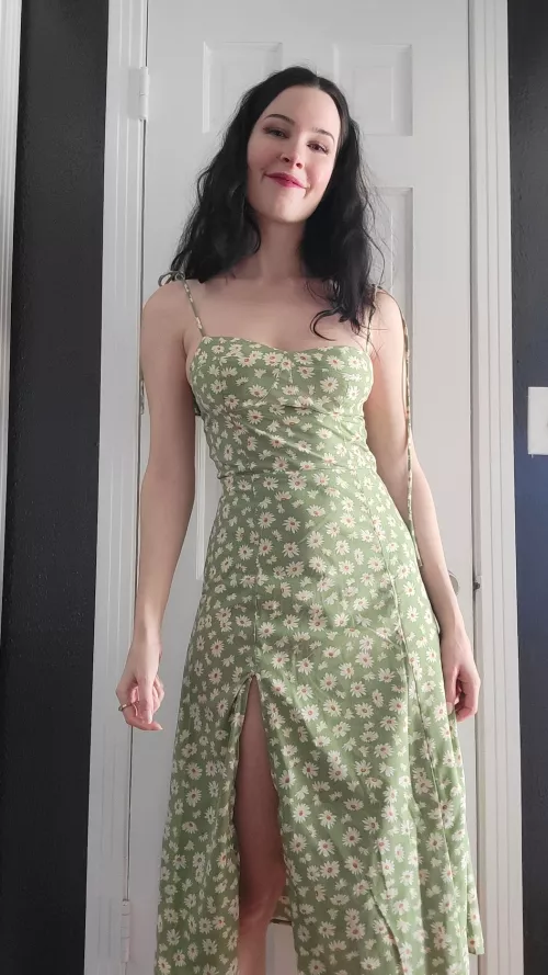 This dress has a slit for your hands