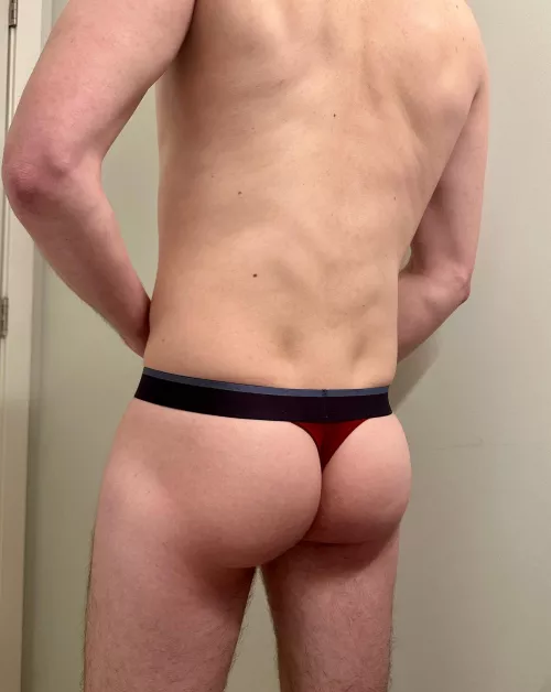 Trying out a thong for the first time