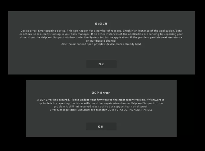 Twitch Studio make GoXLR app crash? why i can't have both opened?