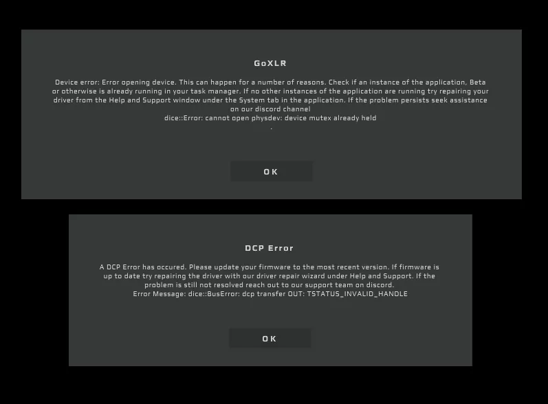 Twitch Studio make GoXLR app crash? why i can't have both opened?