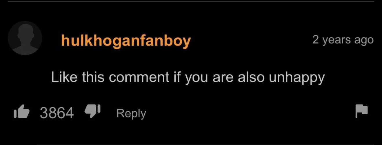 Upvote this post if you’re also unhappy