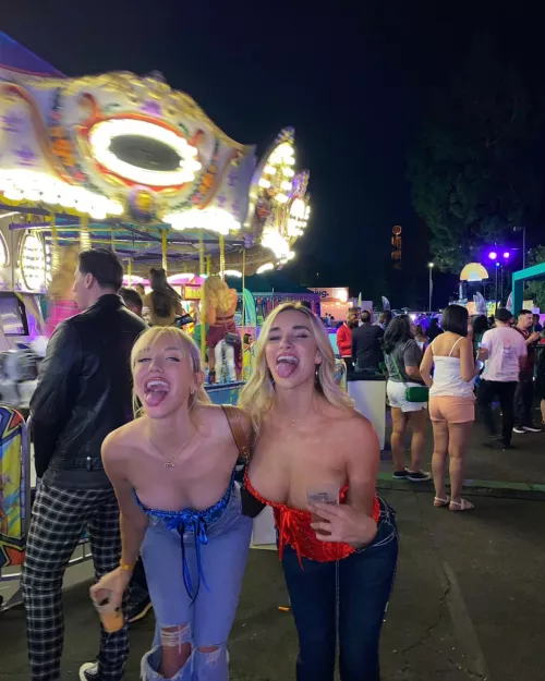 Blondes at the carnival