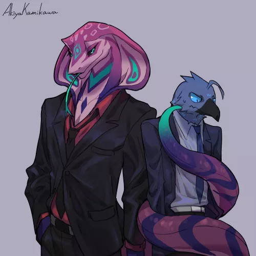 ‪Boss and Subordinate ‬(By me @AkiyakamikawaX on twitter)