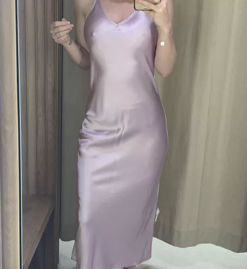 Bought this dress today for a wedding, do you think it’s okay for me to wear it without a bra?