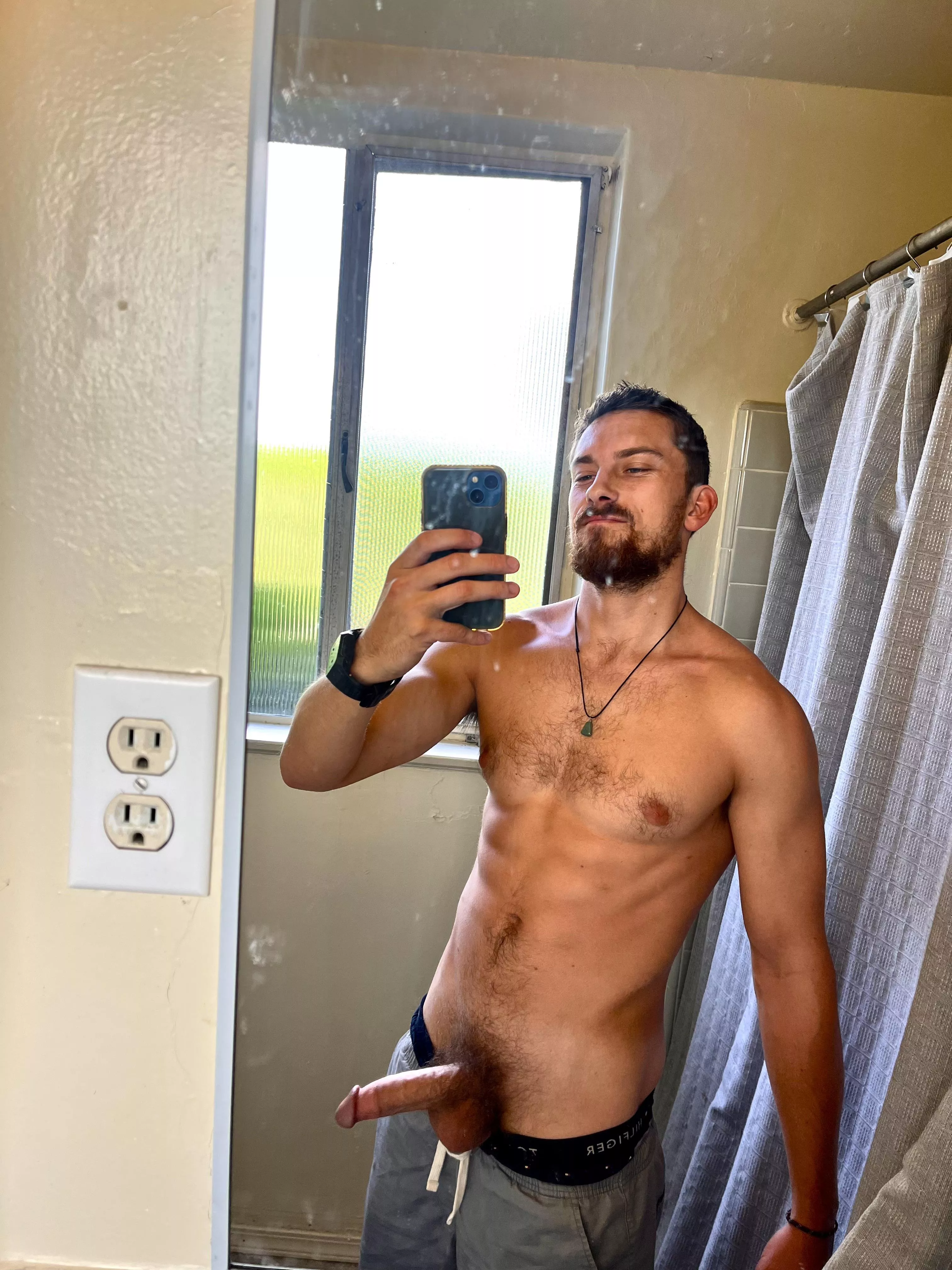Clean my mirror… or me first?