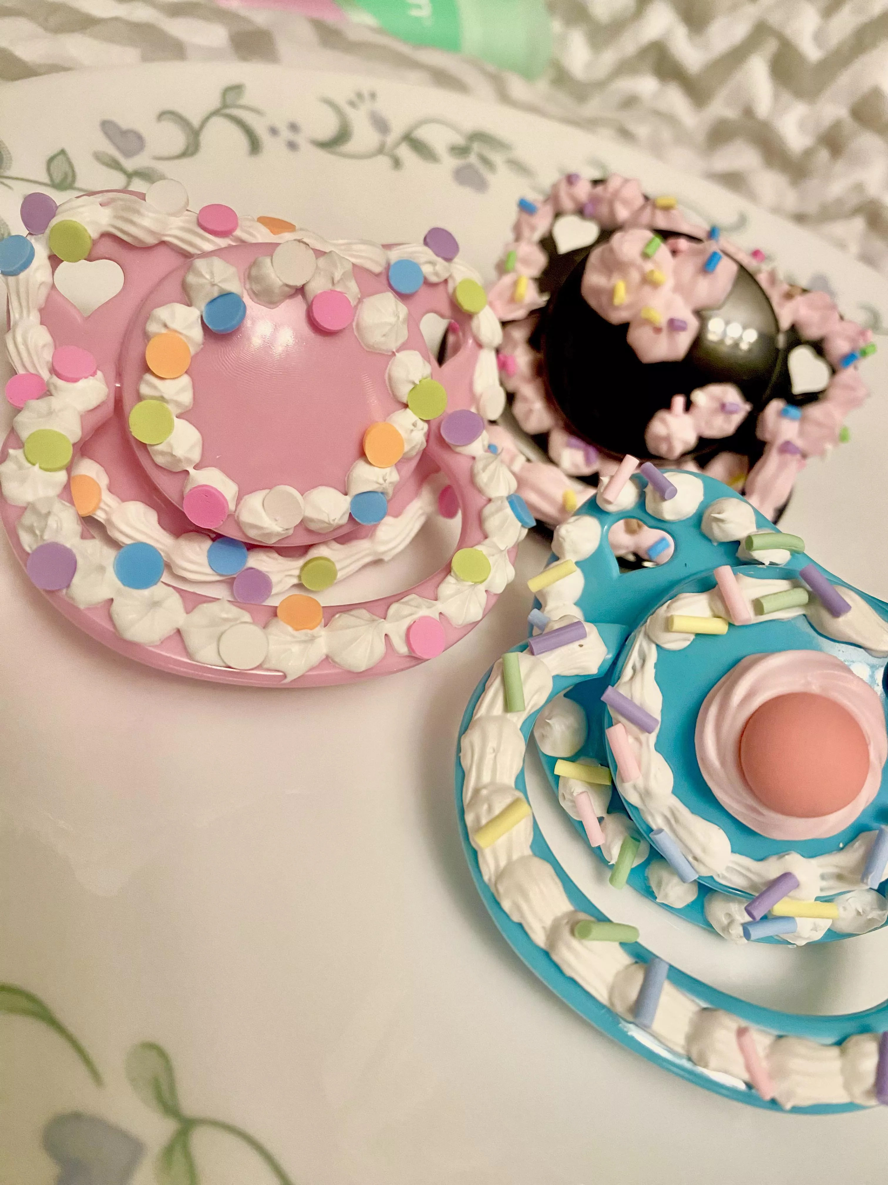 Deco cutesy pacifiers I made