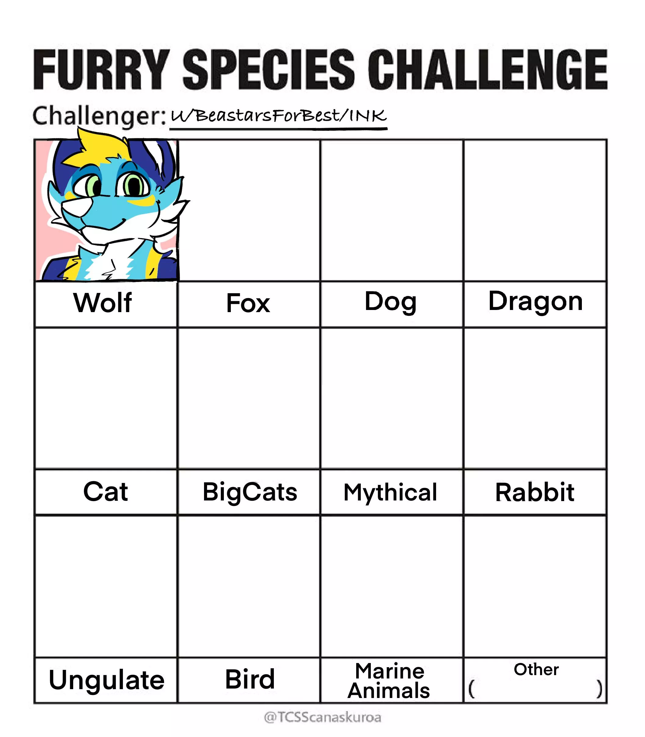 Doing free headshots for the Furry Species Challenge! Just leave the category your fursona is in and a photo of them in the comments and I’ll draw a few!