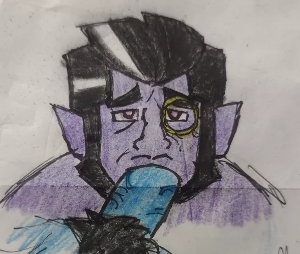 I made a quick drawing of the Count of Sesame Street, what do you think? the artist is me