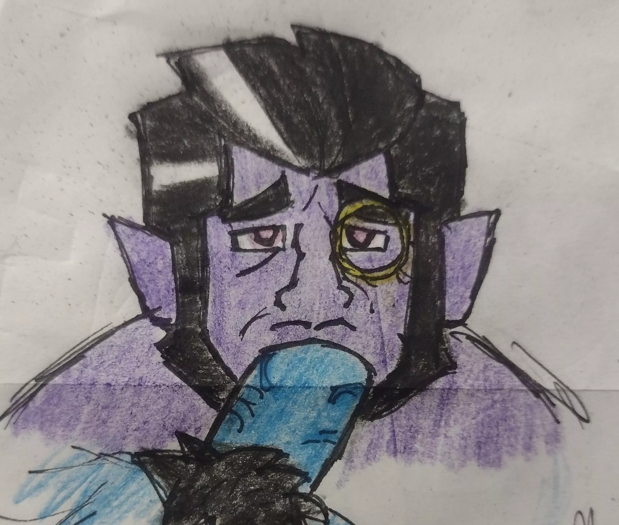 I made a quick drawing of the Count of Sesame Street, what do you think? the artist is me