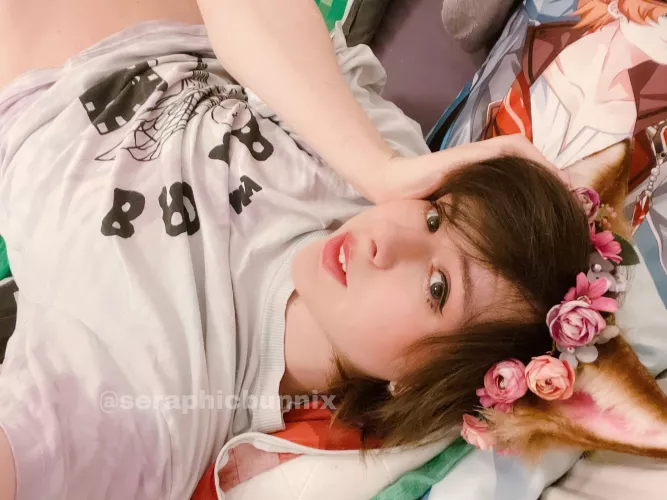 I made this flowercrown myself >w< do you like it?