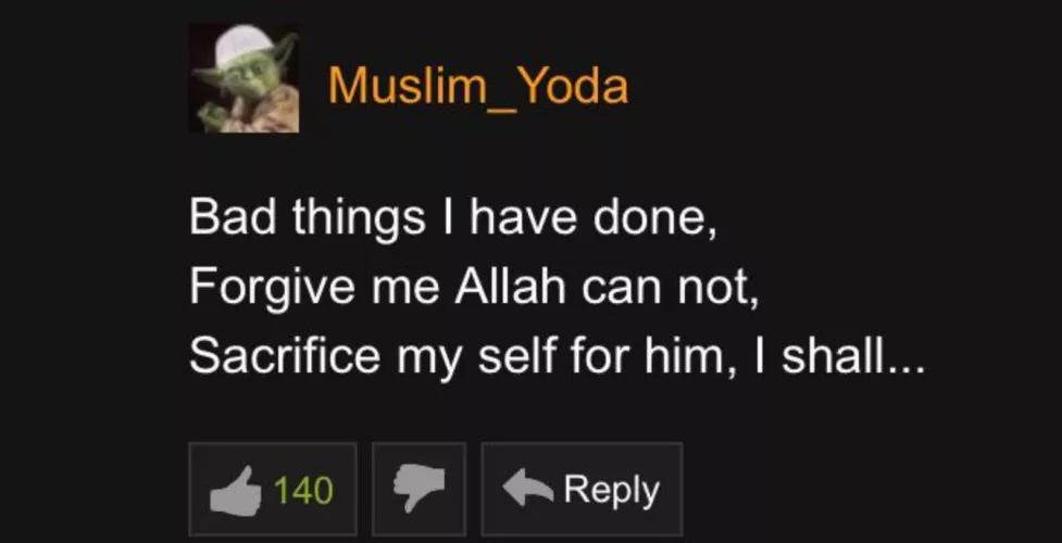 Muslim Yoda once said