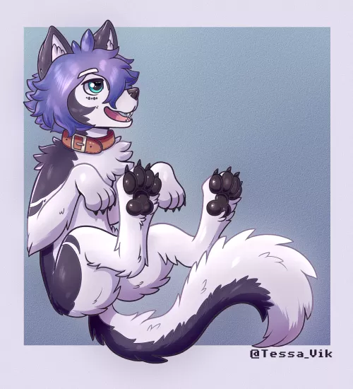 The last drawing I made of my fursona, I hope you find it beautiful :3
