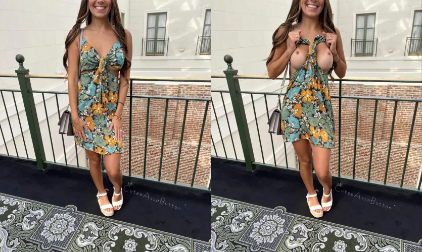 This dress makes my tits look good