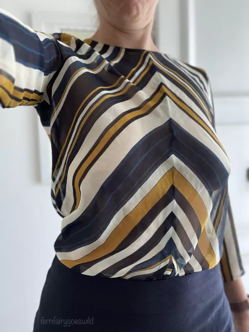 This mom (f) likes to wear no bra to work