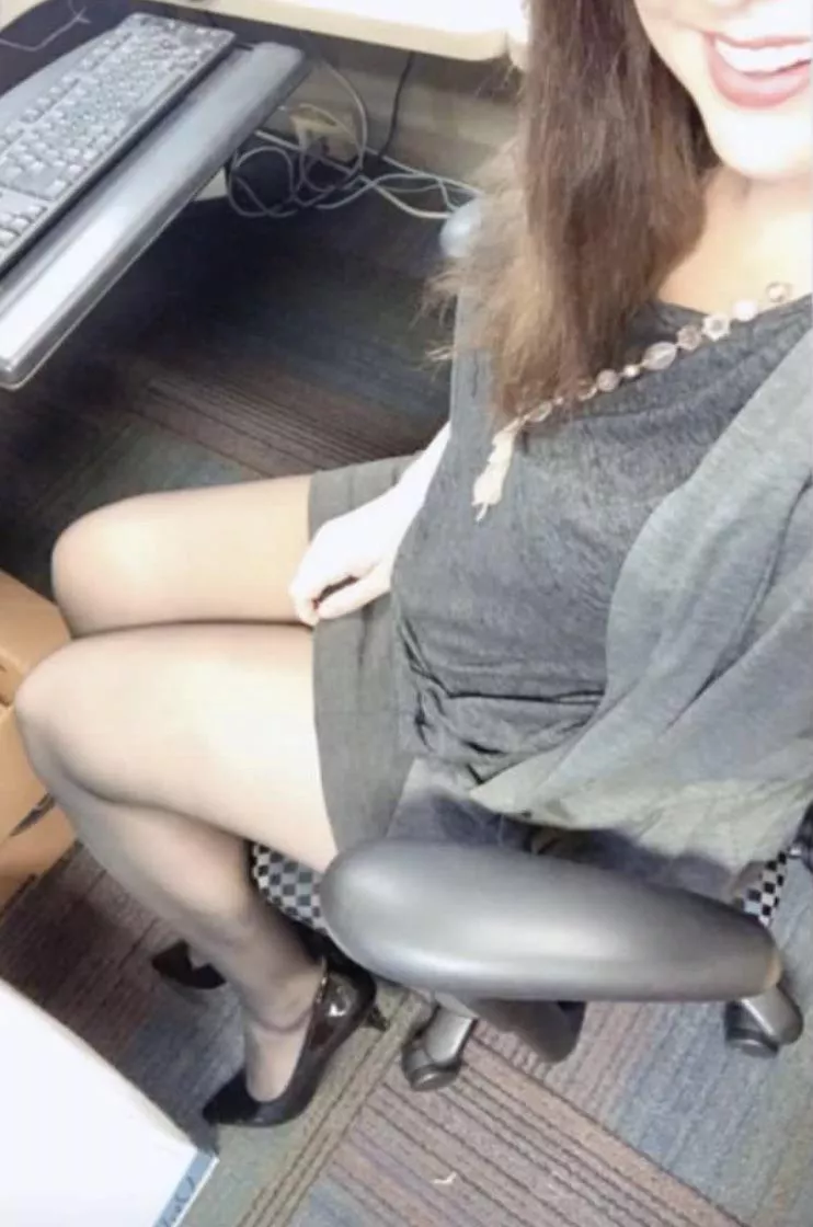 Thursday’s work nylons and heels