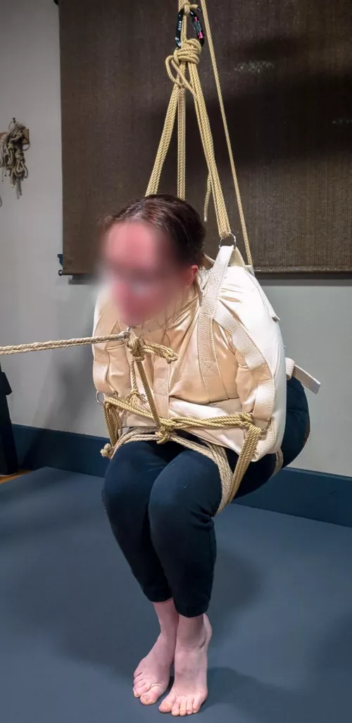 Trying out the new straitjacket. It's like a full body hug I can't escape from!