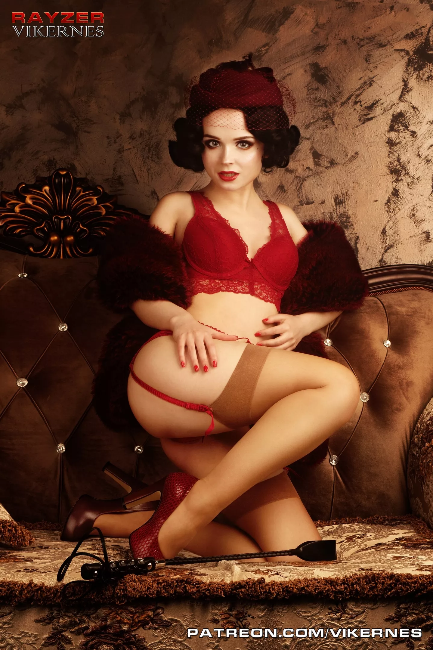 Vintage lady flirting