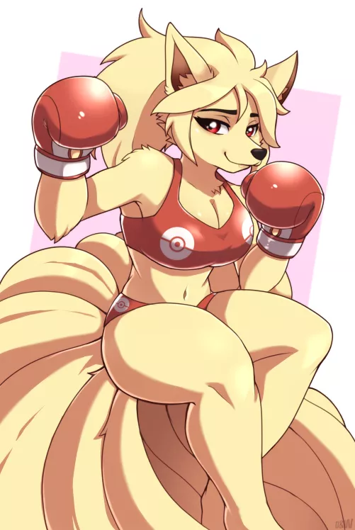 A boxer Ninetales Fanart !