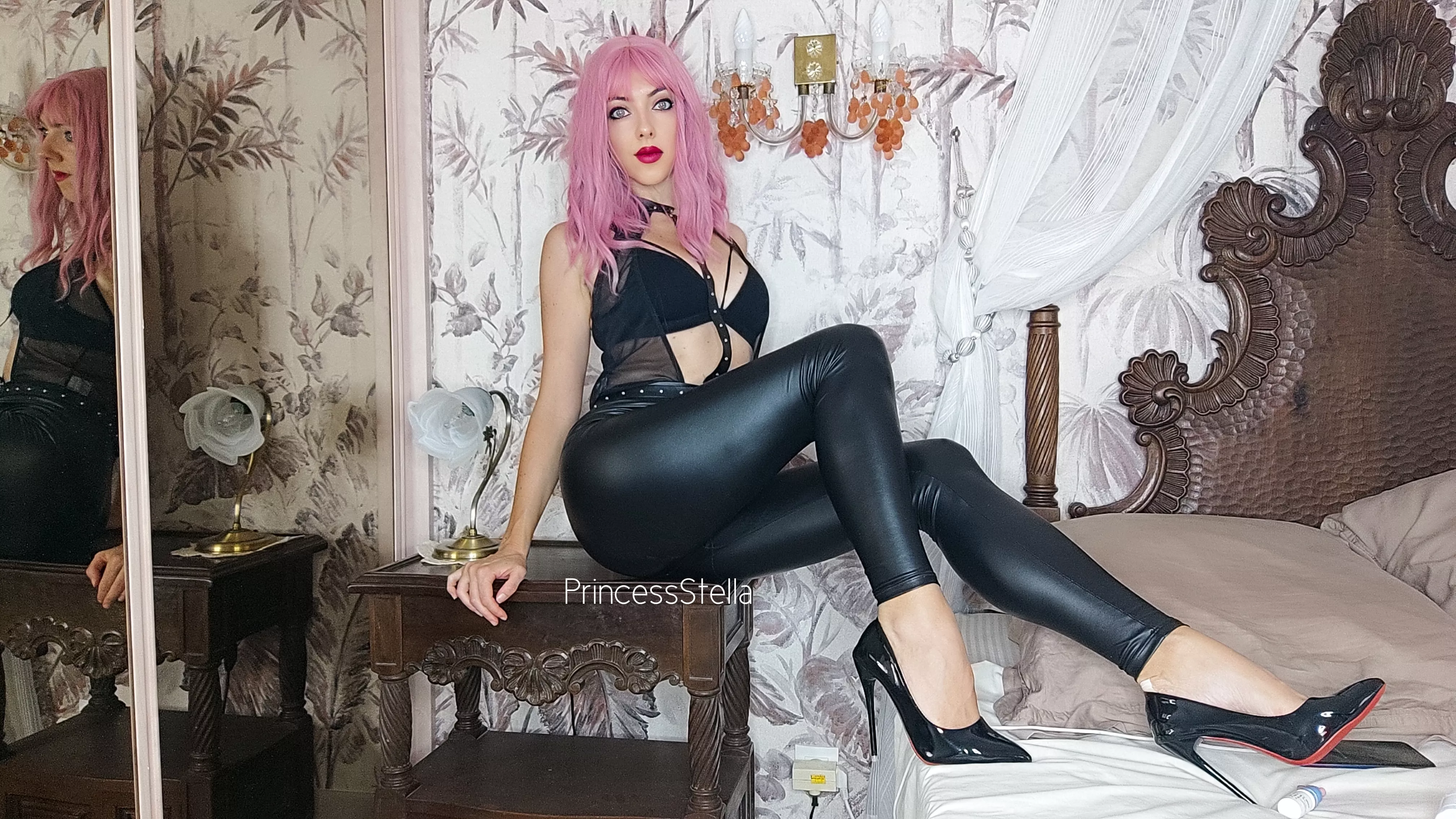 Do you like my black shiny pumps?