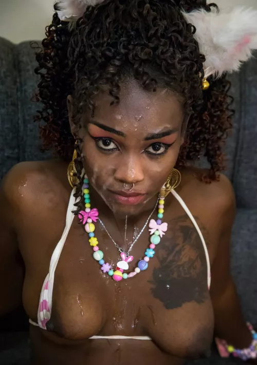 Felt cute with a bit of cum on my face