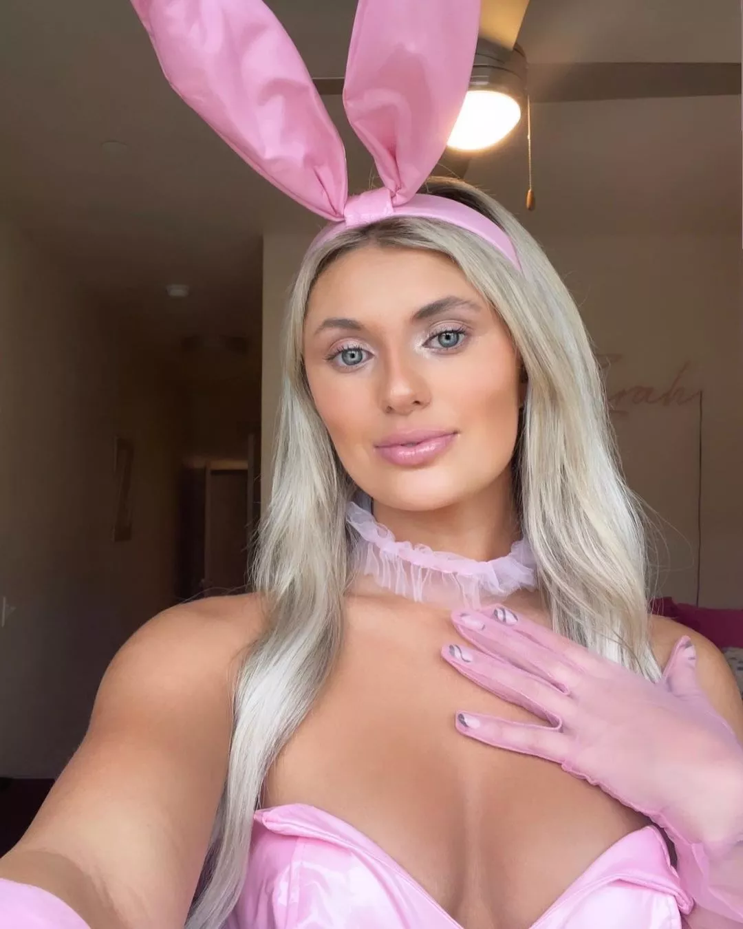Pink blonde bunny