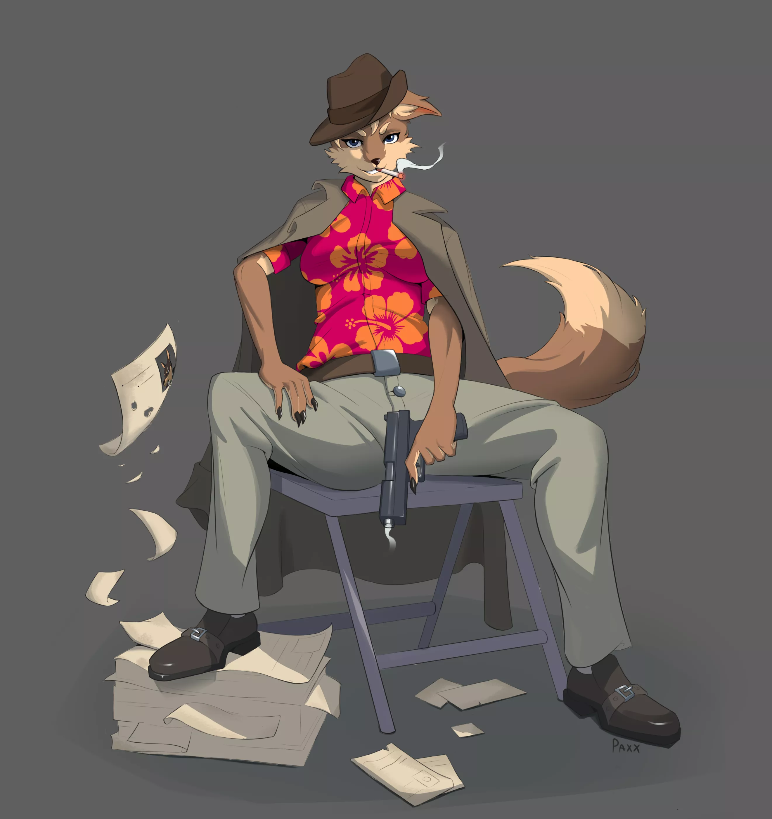 Reb is the fiercest detective in town, would you contract her? (art by me)