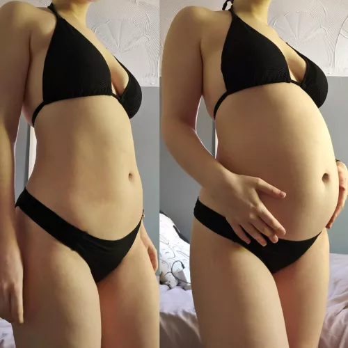 Summer is on it's way so I had to see how my belly would look in my bikini!