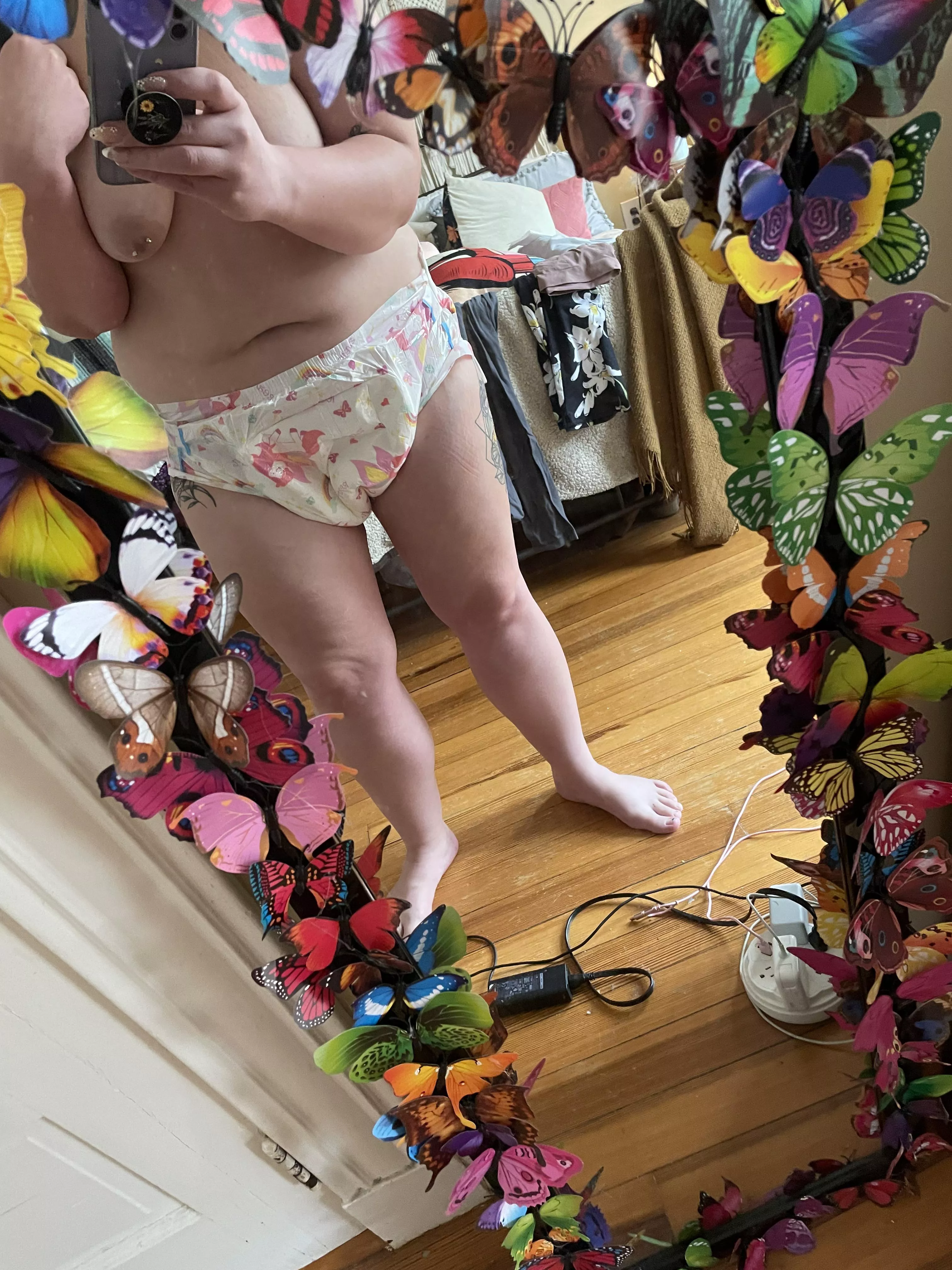 Baby’s back 🦄 - starting another 2 weeks of diapering & orgasm denial. 1st time this year.