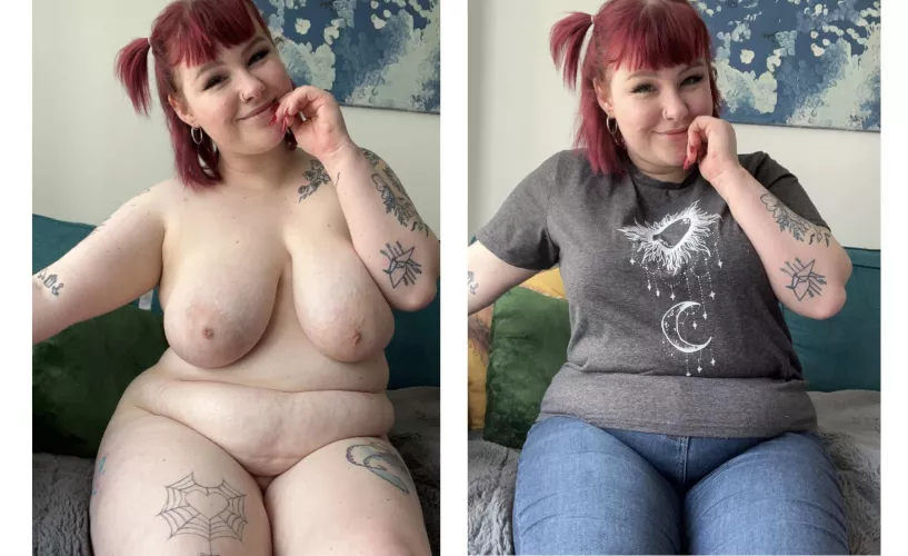 Before and after I got naked for you