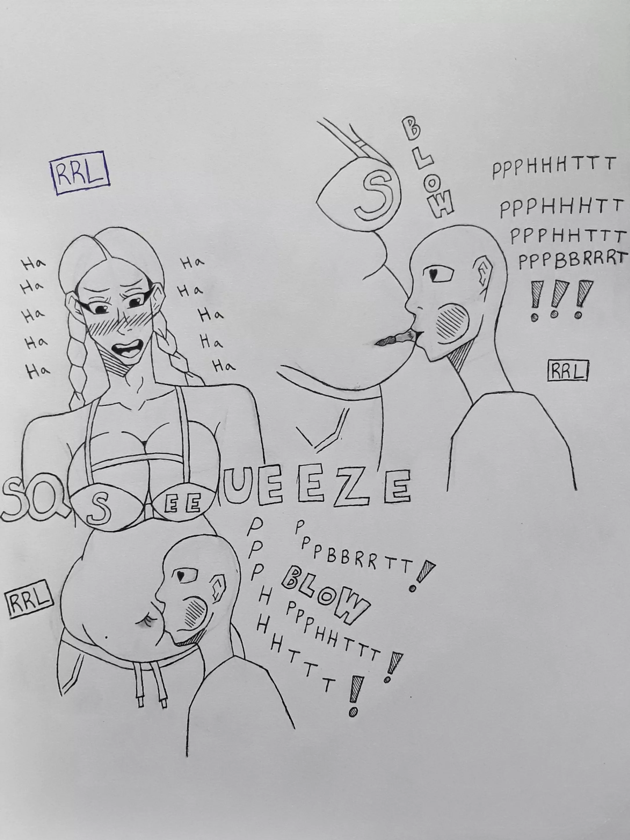 Chubby woman gets raspberries! Raspberry tickling