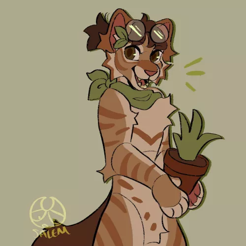 Gardening kitty :3 (OC)