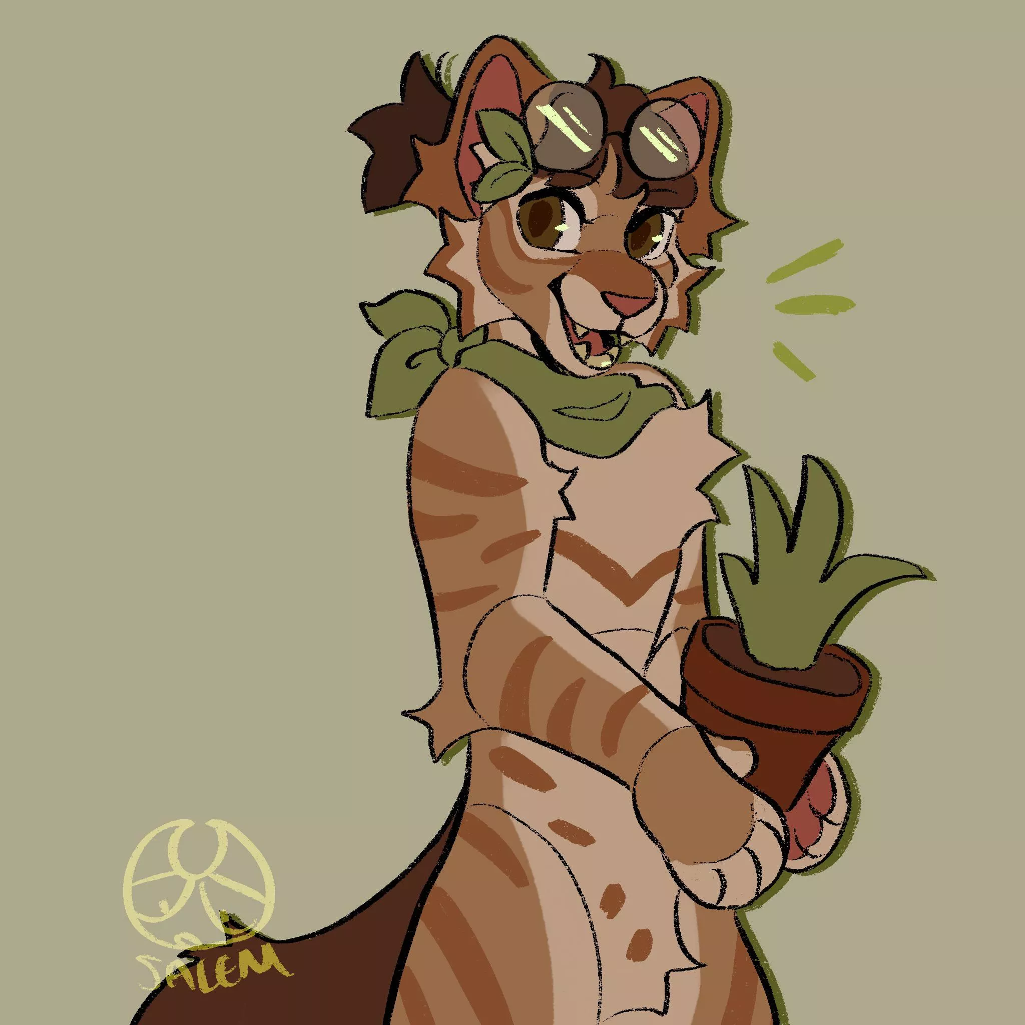 Gardening kitty :3 (OC)