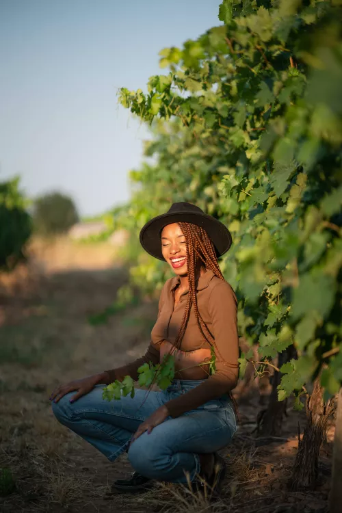 Having fun at a photoshoot.