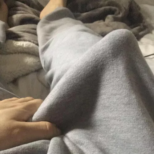 I love wearing these grey sweatpants to the gym. Would you creep on me?