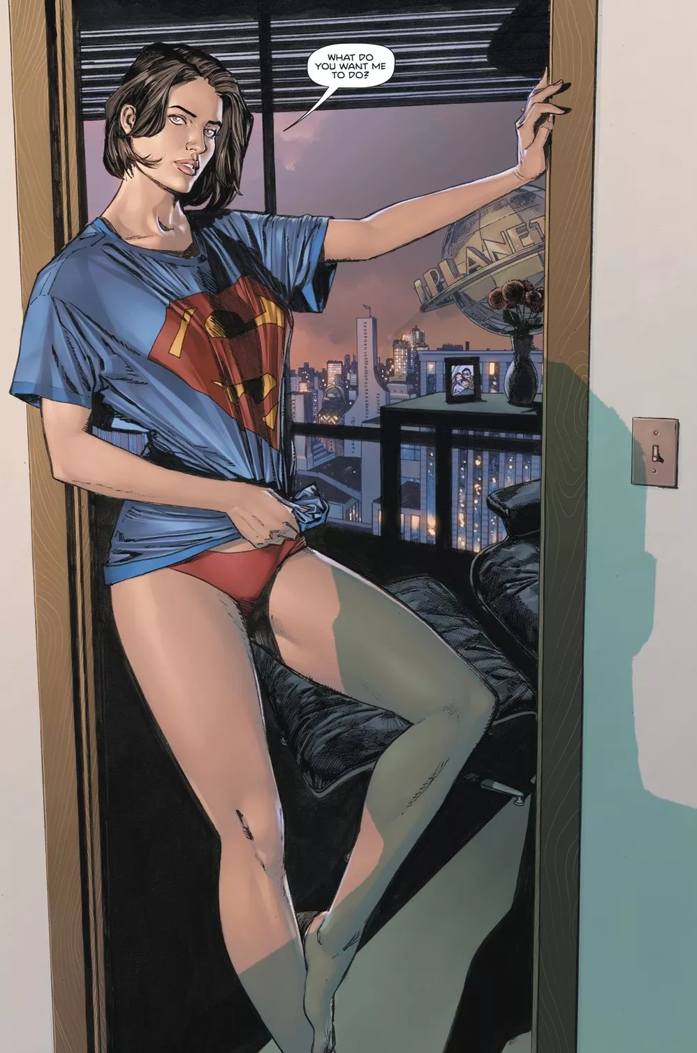 Lois Lane in her panties and t-shirt [Heroes in Crisis #4]