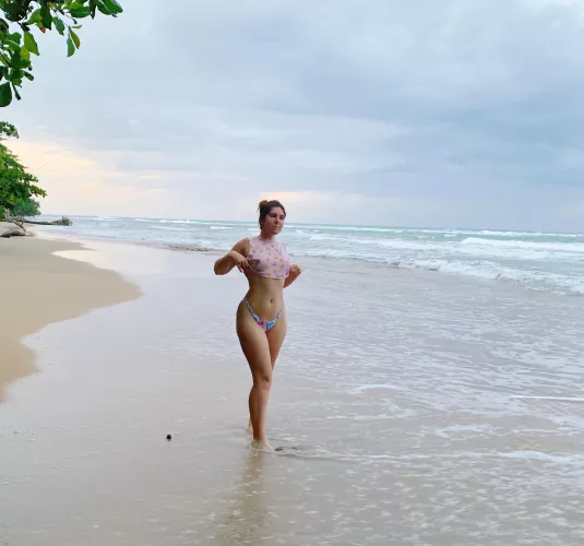 My nipples getting hard on this beach