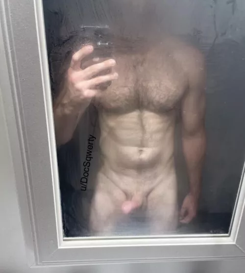 A steamy post workout shower (m)