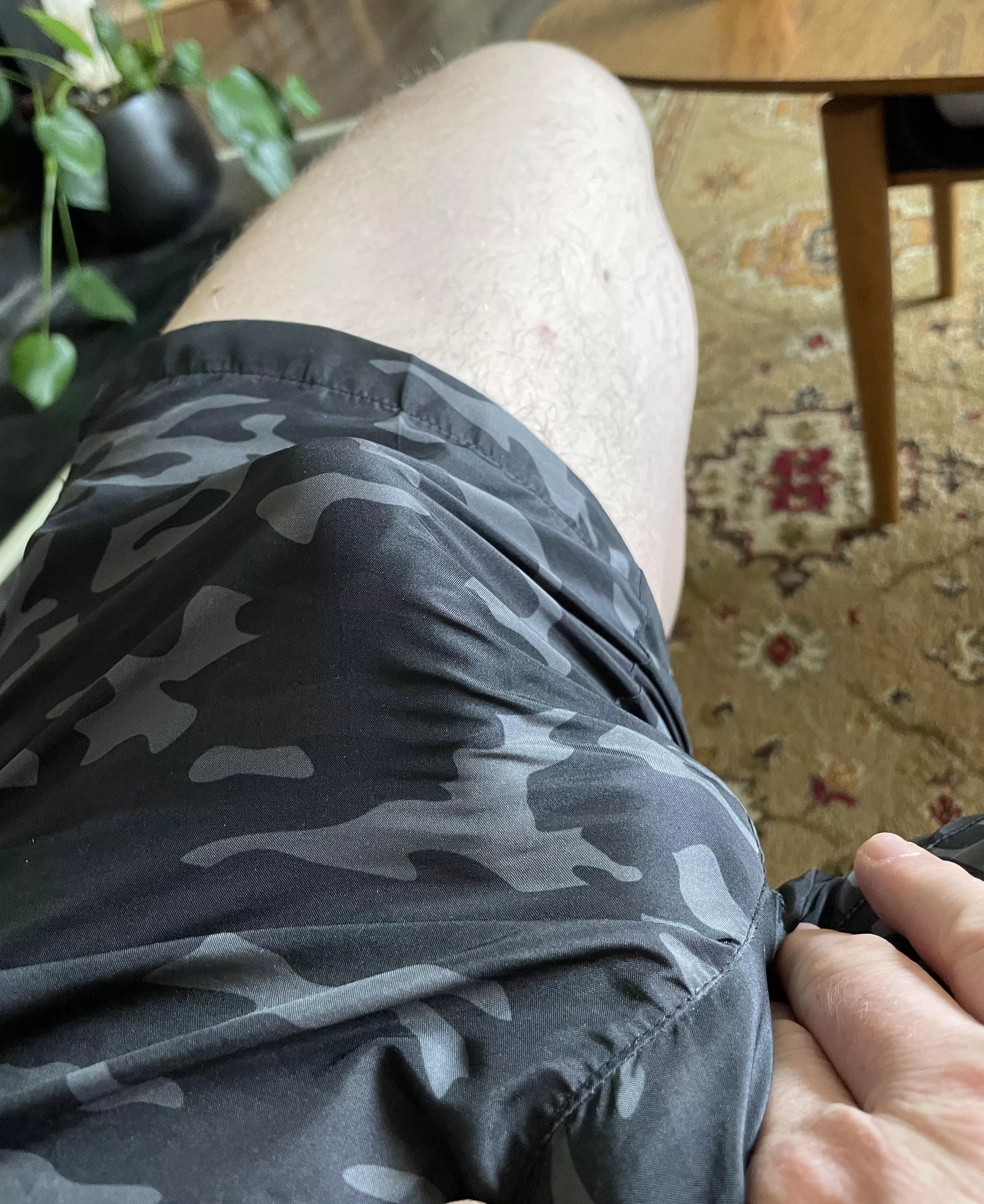 Almost poking out the bottom of my shorts!