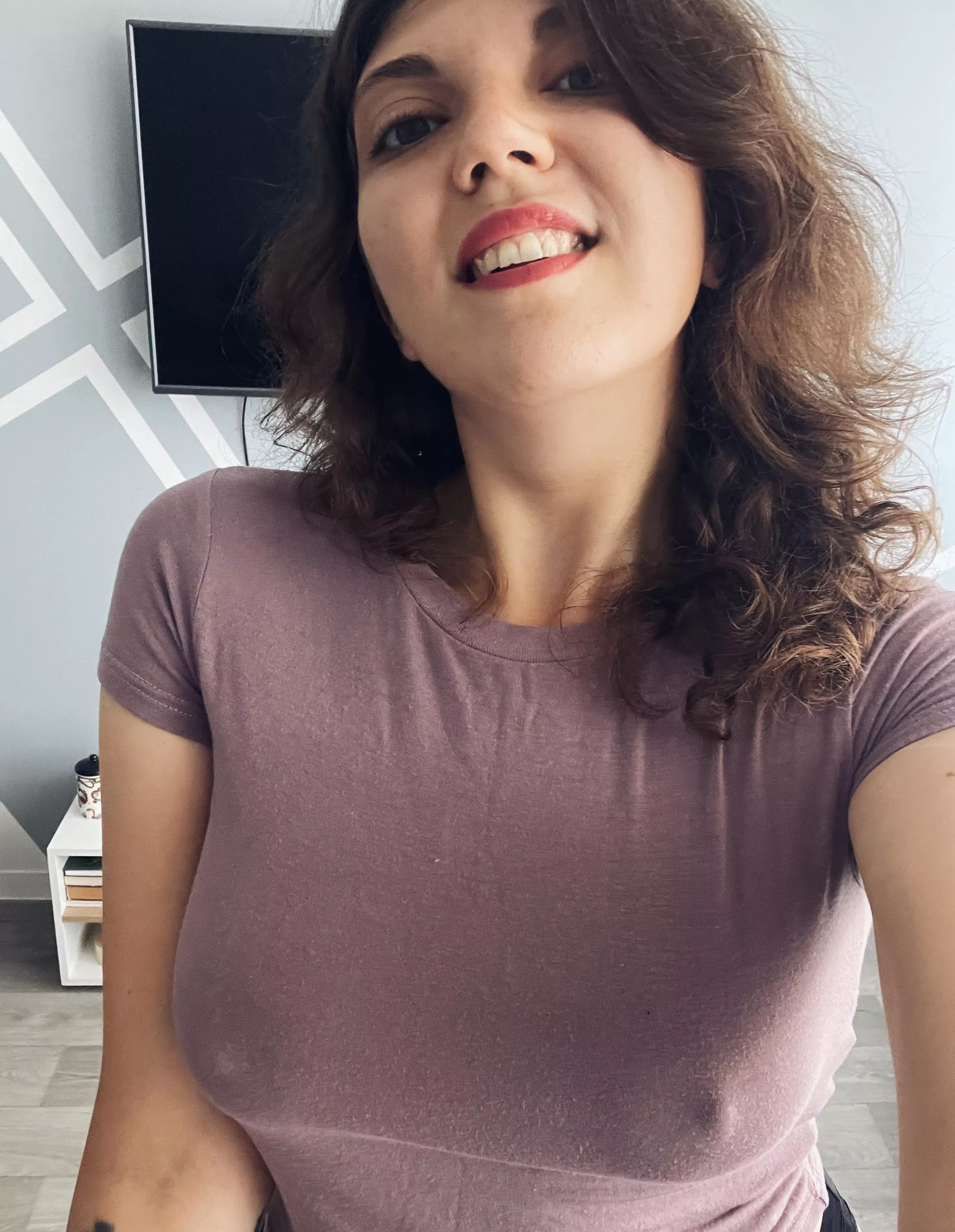 I love to tease strangers with my hard nipples